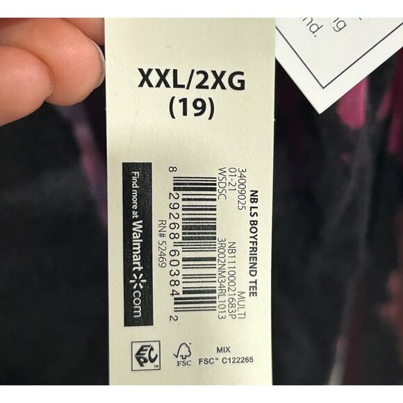 No Boundaries NWT Womens Multicolor Tie Dye Long Sleeve Shirt SZ XXL - Picture 10 of 11